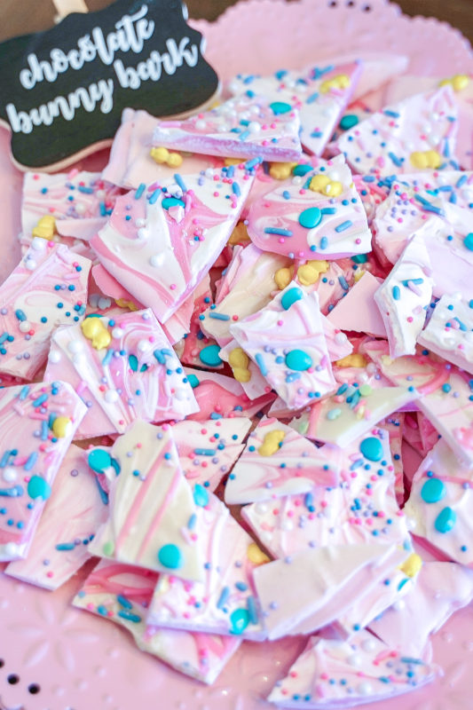 White Chocolate Bunny Bark: Somebunny is One