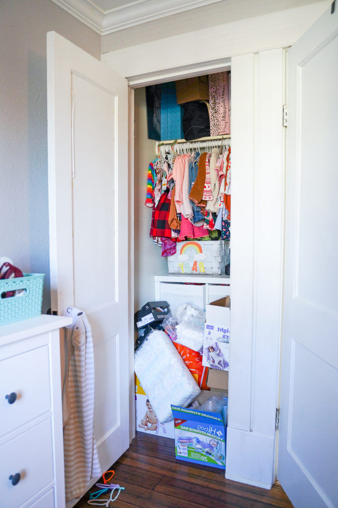 Before: Toddler Closet Transformation