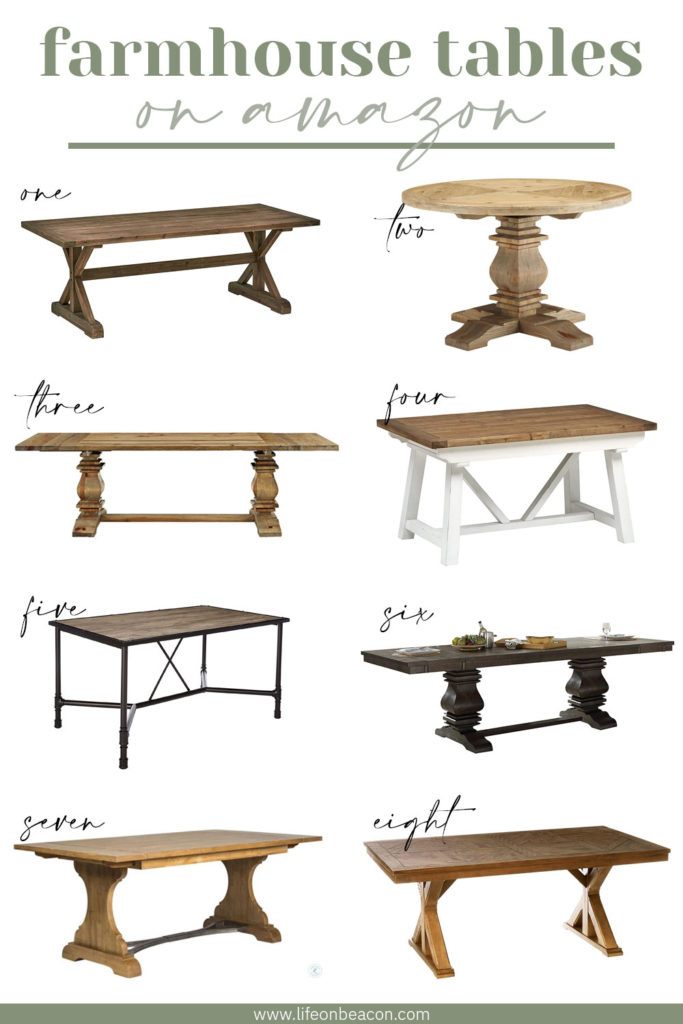 Affordable Farmhouse Dining Tables Available on Amazon