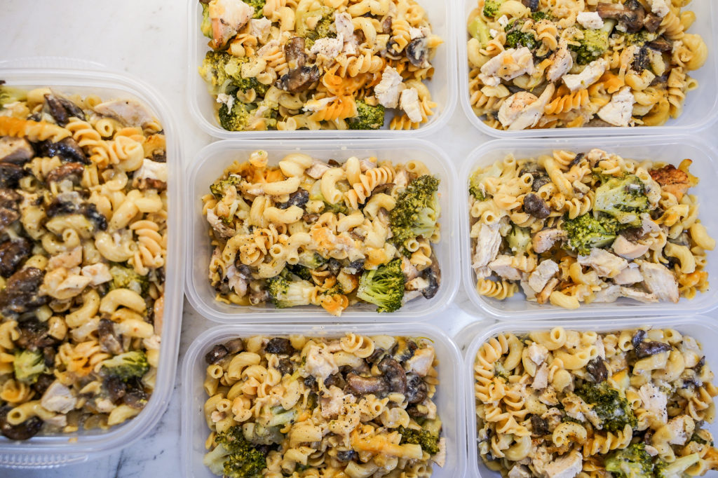 High Protein Chicken Pasta Bake. Easy meal prep idea