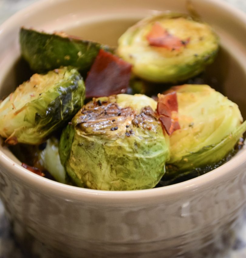 Roasted Brussels Sprouts with Proscuitto