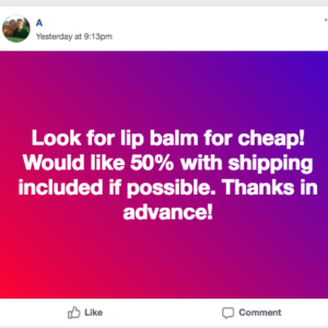 LipSense Facebook Sales