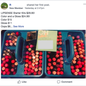 LipSense Facebook Sales