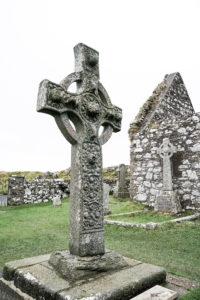 Kildalton Cross and the Kildalton Old Parish Church, Islay