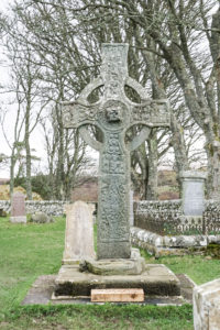 Kildalton Cross and the Kildalton Old Parish Church, Islay