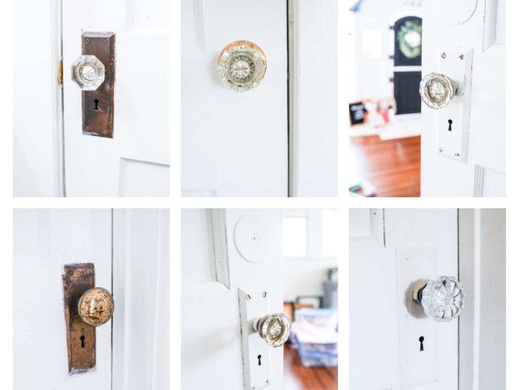 Vintage craftsman interior door knobs in 100 year old house