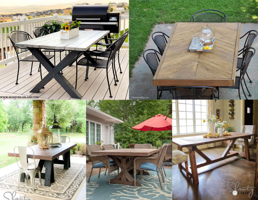 The 5 DIY patio tables we’re loving right now, with links to the full tutorials.