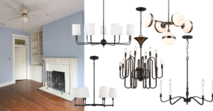 Home office chandeliers on a budget